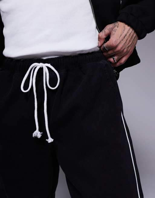 Liquor N Poker - Pantaloncini stile college neri, 2 di 5