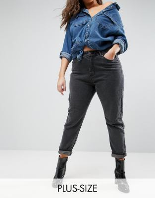 plus size boyfriend jeans black