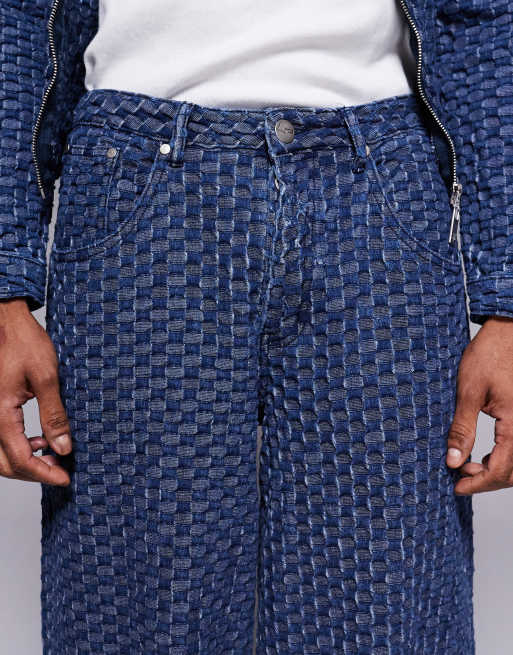 Liquor N Poker relaxed baggy jeans co-ord in bubble blue, 4 of 5