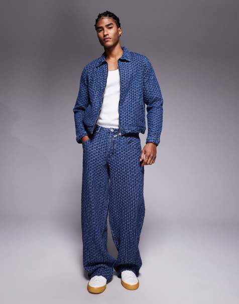 Liquor N Poker relaxed baggy jeans in bubble blue - part of a set - view 1