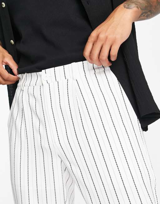 chinese dress ladies Lars Amadeus Formal Striped Dress Pants for Men's Slim Fit Flat Front  Office Business Trousers Black 28 at Amazon Men's Clothing store