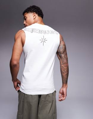 Liquor N Poker Renaissance Graphic Tank Top In White