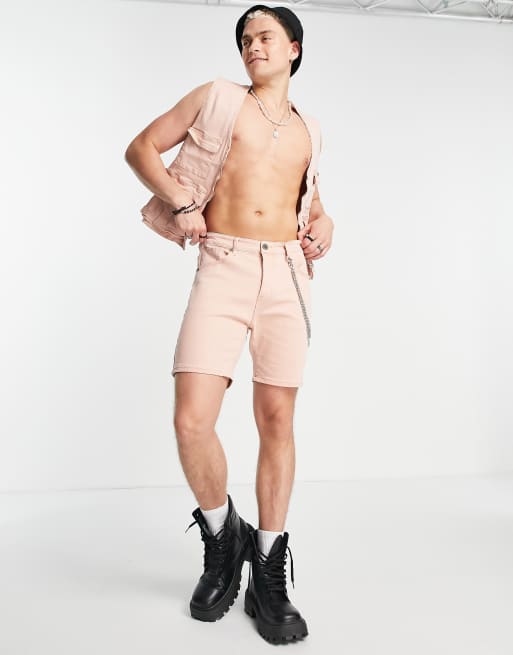 Liquor N Poker – Rosa jeansshorts, del av set
