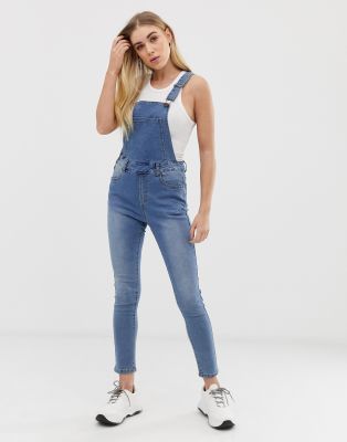 Liquor N Poker skinny fit dungarees-Blue