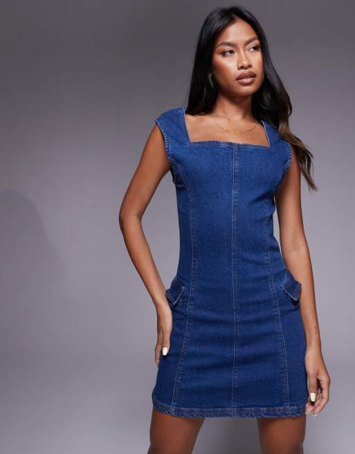 white christmas dresses Bodega Denim Mini Dress Medium main image 1