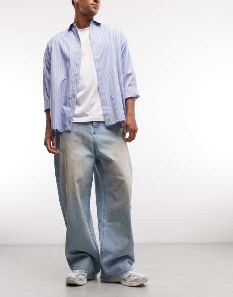Liquor N Poker super baggy jeans in vintage sand wash - view 1