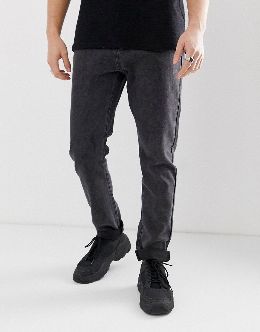 Liquor N Poker – Svarta jeans i dad jeans-modell med tvättad look