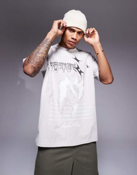 Liquor N Poker - T-shirt beige con grafica in stile rinascimentale - view 1