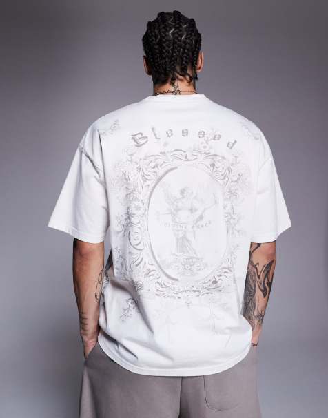 Liquor N Poker - T-shirt comoda bianco sporco con stampa sul retro di emblema reale - view 1