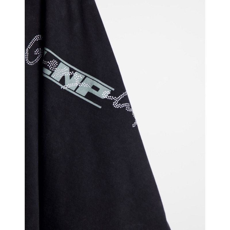 Novità xY6KE Liquor N Poker - T-Shirt comoda nera con logo con strass