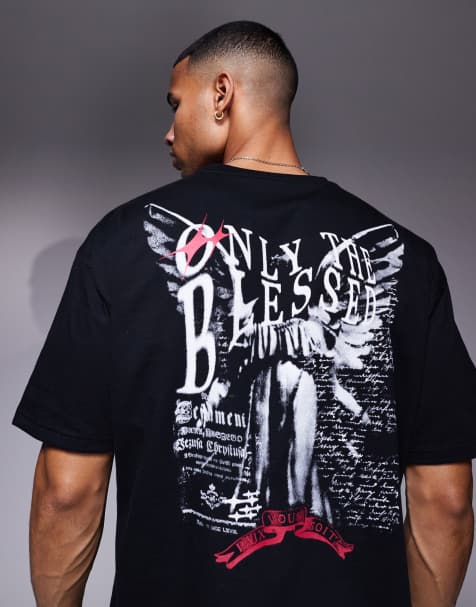 Liquor N Poker – T-Shirt in Anthrazit mit Strass-Print - view 1