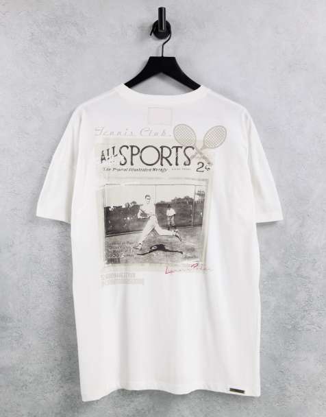 Liquor N Poker Tennis Club print t-shirt in off white - view 1