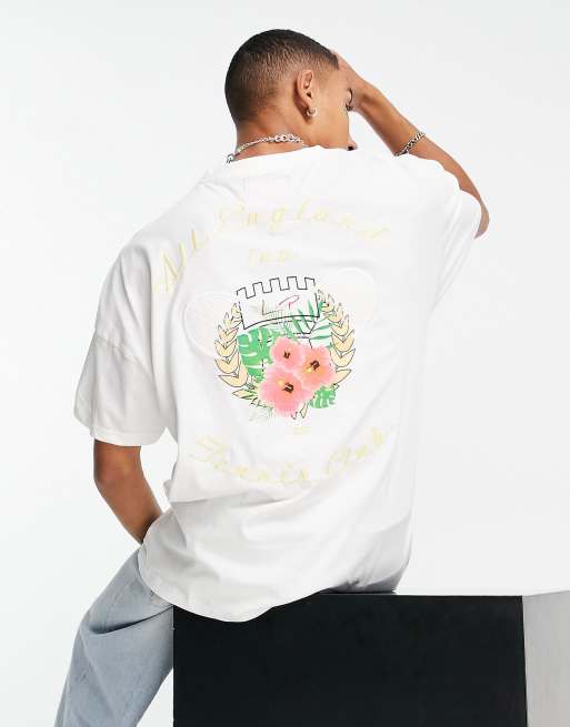 Liquor N Poker - Tennis Club - T-shirt met embleem in gebroken wit