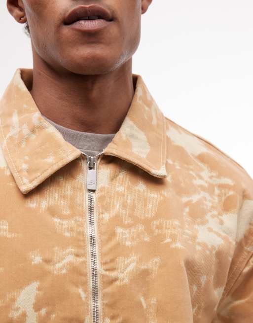 Liquor N Poker textured velor denim jacket co-ord in beige, 3 of 5