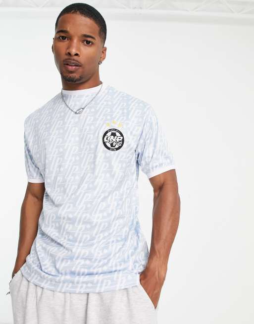 Liquor N Poker - Top van jersey met jacquard print in blauw