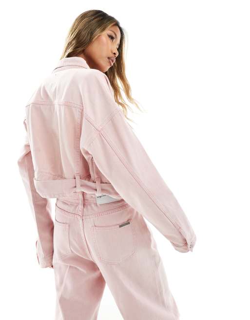 Liquor N Poker - Veste en jean oversize - Rose délavé, 2 de 4