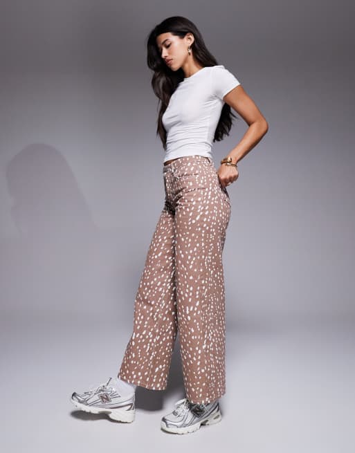 Liquor N Poker – Weite Jeans mit Rehmuster, Kombiteil, 3 von 5