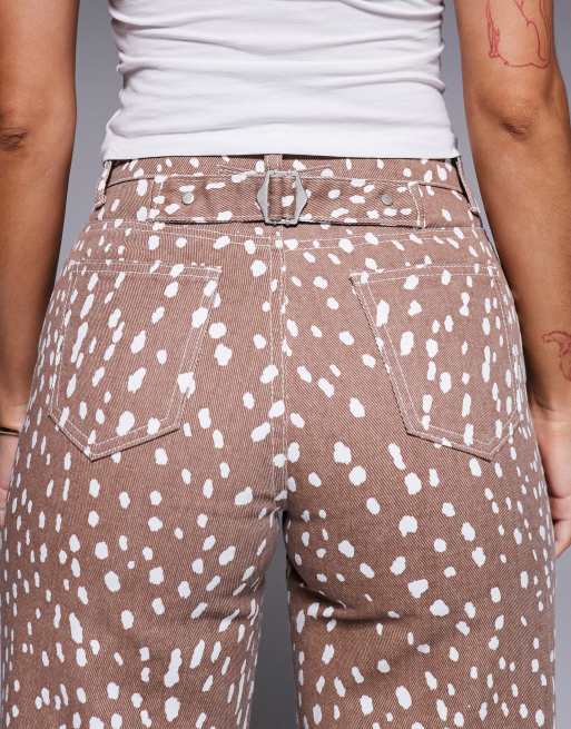 Liquor N Poker – Weite Jeans mit Rehmuster, Kombiteil, 4 von 5
