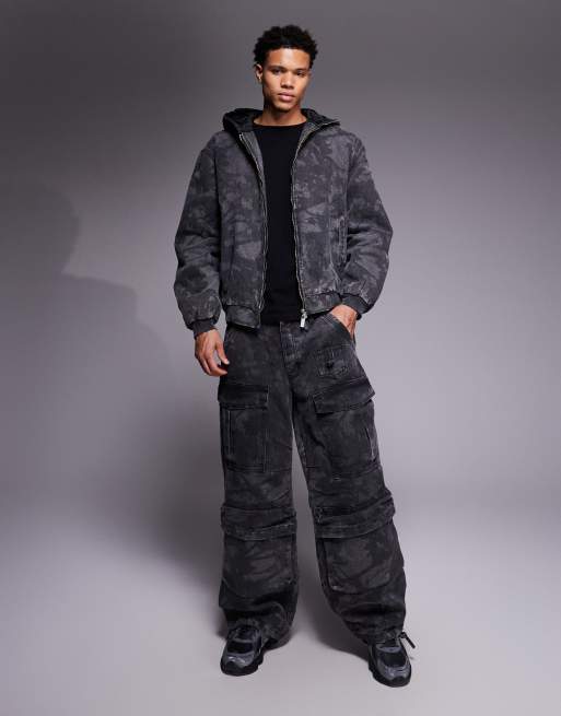 Liquor N Poker zane zip up jacket co-ord in real tree camo, 2 of 5