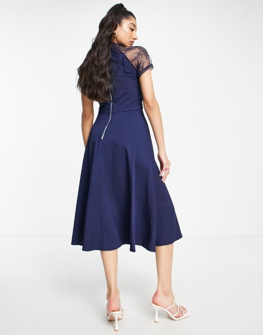 A Navy Lace Dress