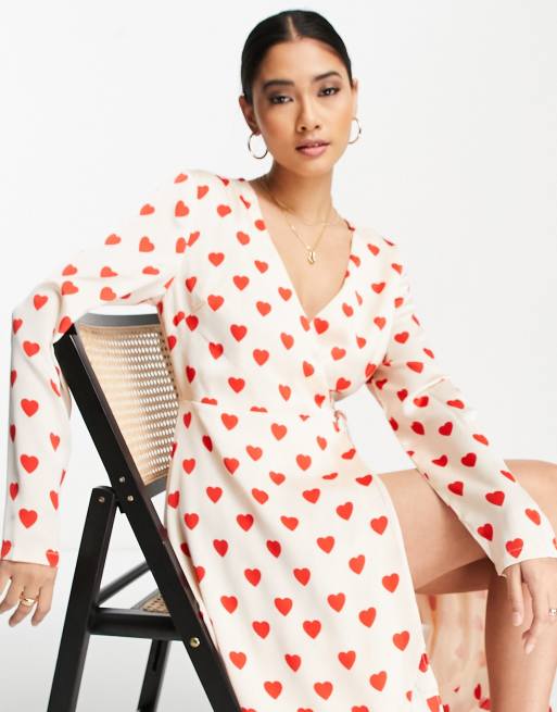 Heart hotsell wrap dress