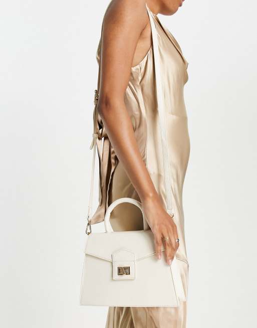 Liquorish - Borsa da spalla da damigella con manico color limone