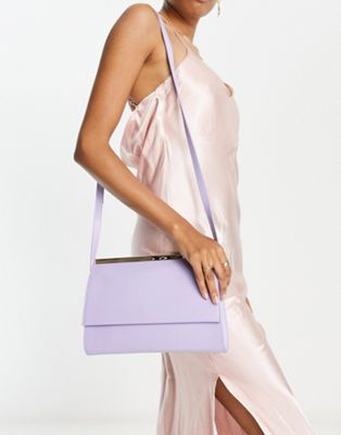 Liquorish bridesmaids flap over shoulder bag in lilac