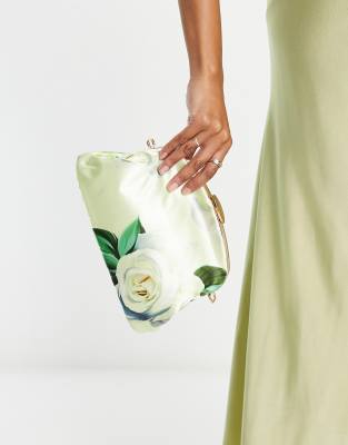 floral print clutch bag