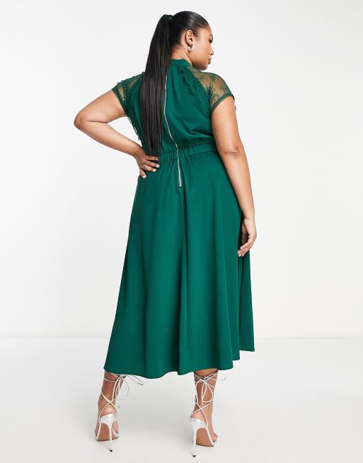 IN GOOD COMPANY - YOGA Knit Dress Emerald XS