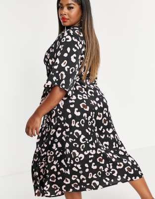 curve animal print dress