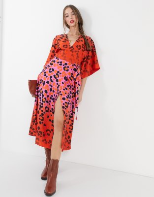 ombre orange dress
