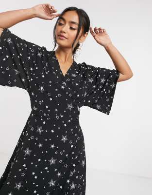 star wrap dress