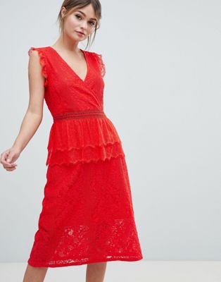 Liquorish Lace Midi Dress | ASOS