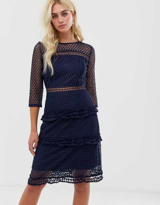 Liquorish layered 2025 lace dress