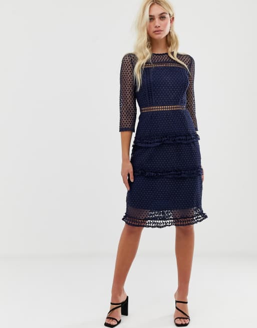 Liquorish layered shop lace dress