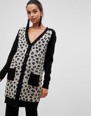 leopard print cardigan asos