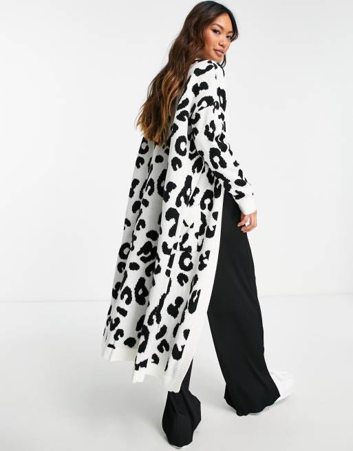 Leopard print 2024 maxi cardigan