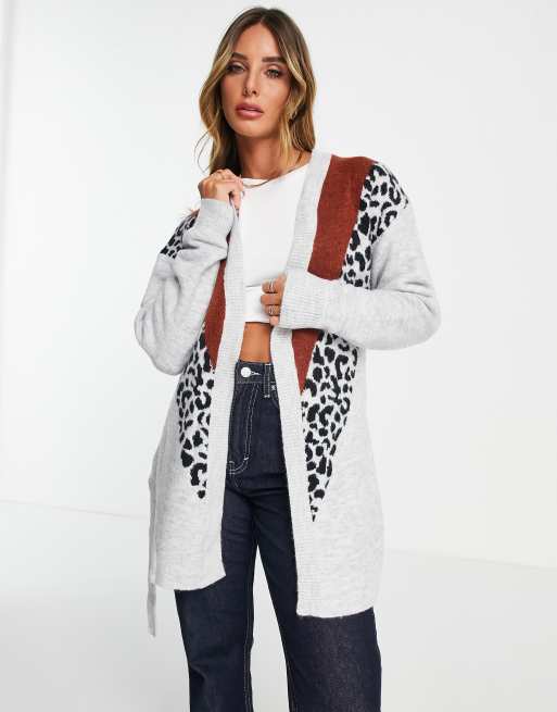 Asos leopard outlet cardigan