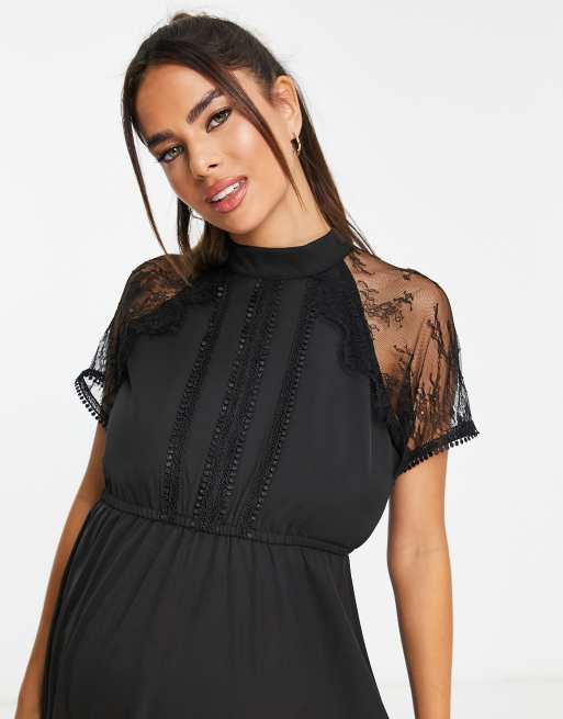 Lipsy two tone lace a line midi dress sale