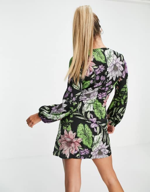 Liquorish Maternity mini dress in tropical floral print, 2 of 4