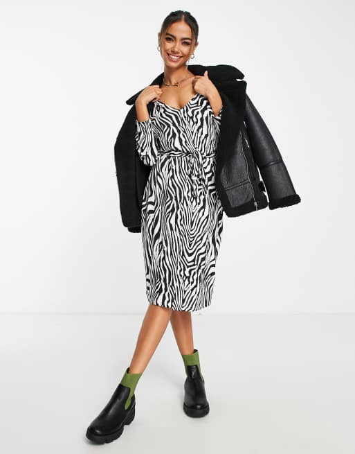 Liquorish midi dress in zebra print, 4 of 4