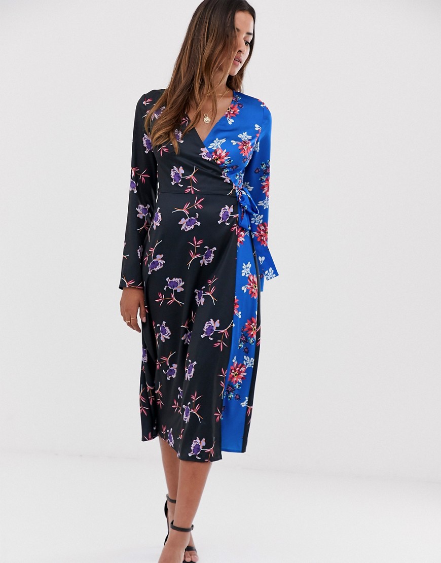 Liquorish - Midi-jurk met gemixte bloemenprint-Multi