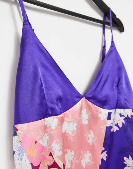 Liquorish - Nachtkleding - Camitop in patchwork met fijne print, 3 van 4