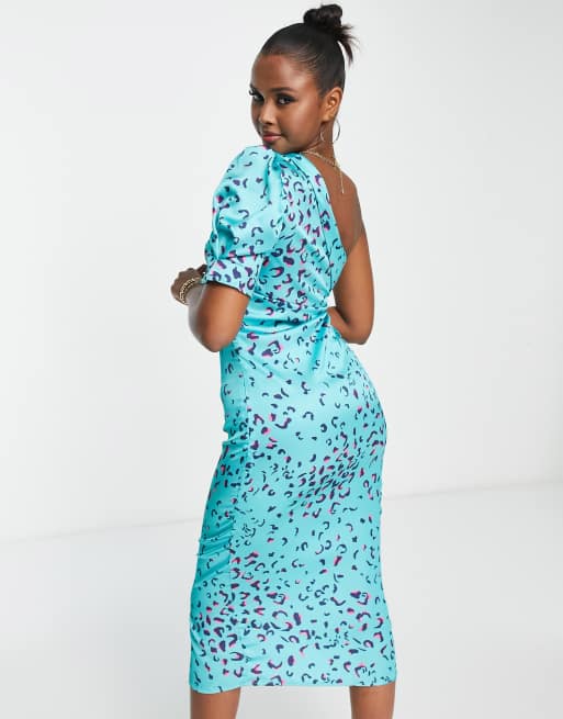 Turquoise leopard print dress sale