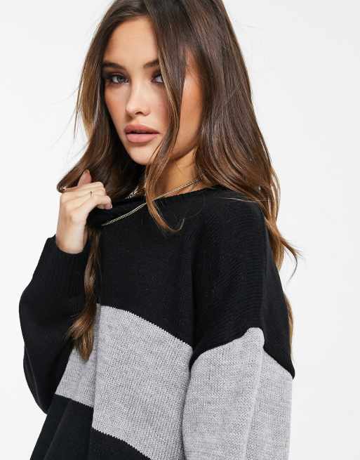 Hollister colour block stripe knit jumper, ASOS