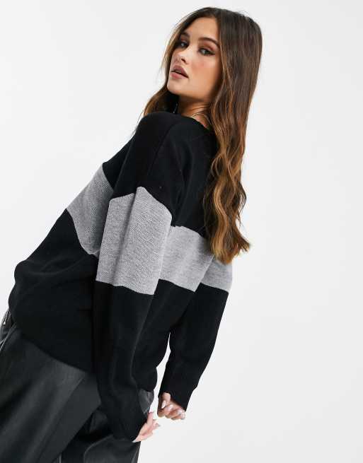 Black and 2024 grey jumper