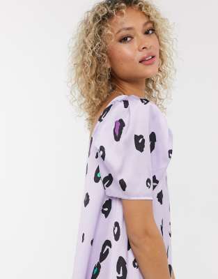 liquorish a line midi dress in striped animal