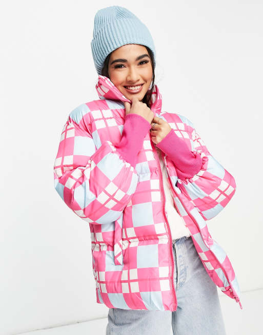 Asos hot sale pink puffer