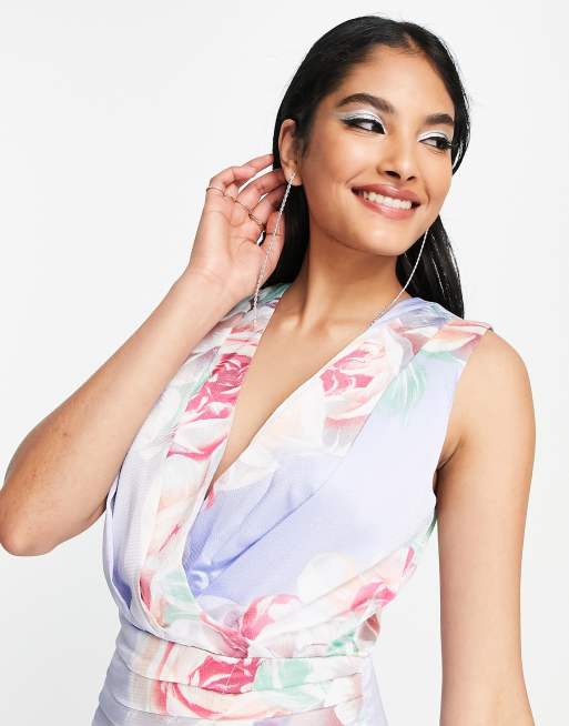 Lipsy floral wrap outlet dress