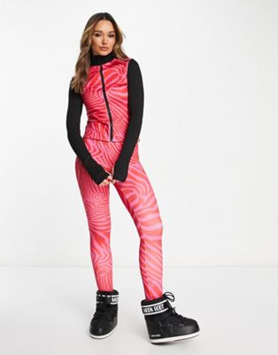 Topman Sno ski seamless base layer soft long legging in khaki